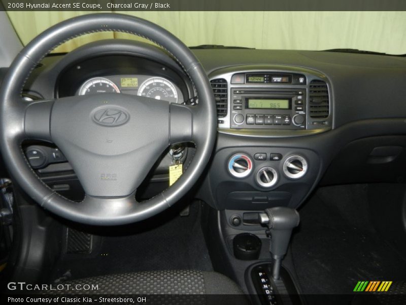 Charcoal Gray / Black 2008 Hyundai Accent SE Coupe