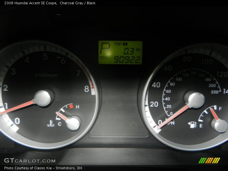 Charcoal Gray / Black 2008 Hyundai Accent SE Coupe