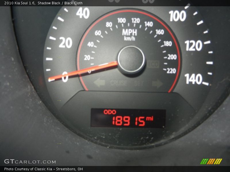 Shadow Black / Black Cloth 2010 Kia Soul 1.6