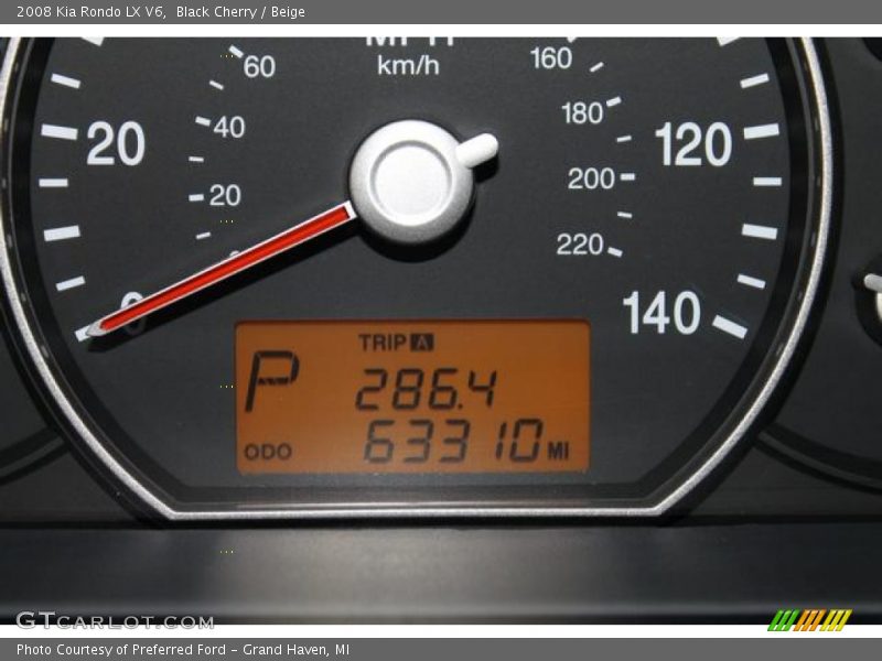 Black Cherry / Beige 2008 Kia Rondo LX V6