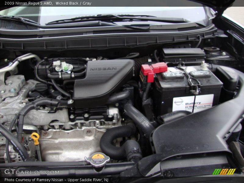 Wicked Black / Gray 2009 Nissan Rogue S AWD
