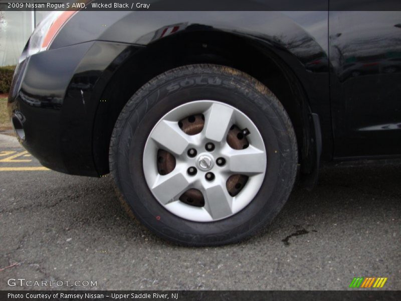 Wicked Black / Gray 2009 Nissan Rogue S AWD