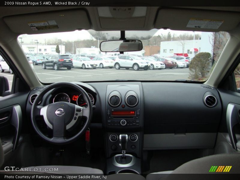 Wicked Black / Gray 2009 Nissan Rogue S AWD