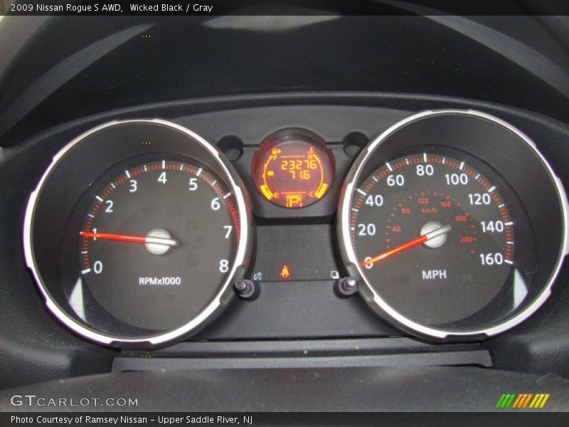 Wicked Black / Gray 2009 Nissan Rogue S AWD