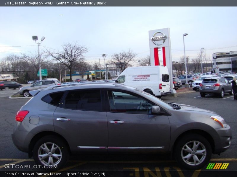 Gotham Gray Metallic / Black 2011 Nissan Rogue SV AWD