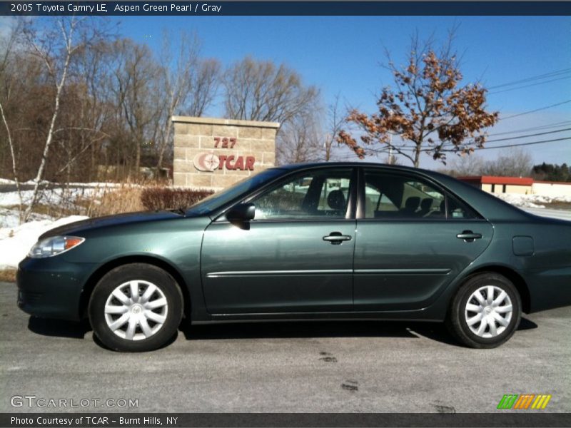 Aspen Green Pearl / Gray 2005 Toyota Camry LE
