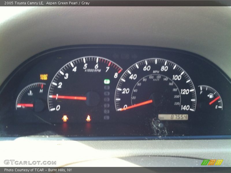 Aspen Green Pearl / Gray 2005 Toyota Camry LE