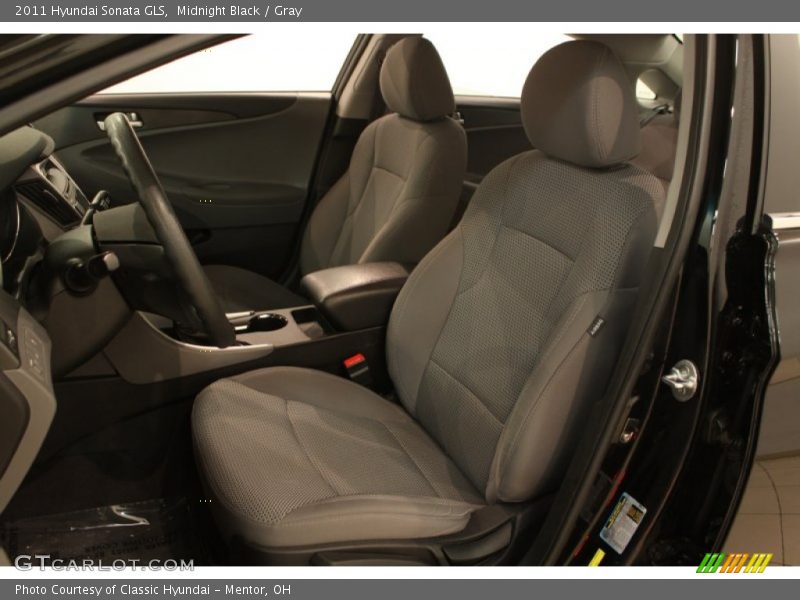 Midnight Black / Gray 2011 Hyundai Sonata GLS