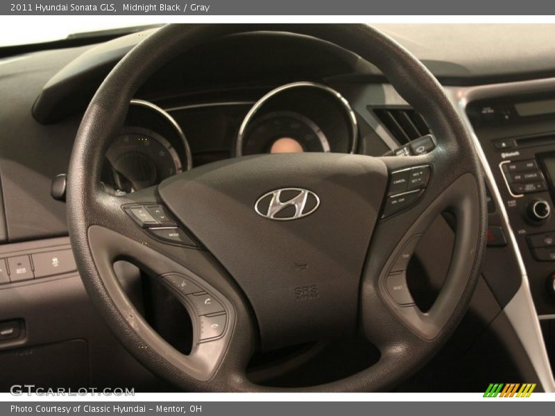 Midnight Black / Gray 2011 Hyundai Sonata GLS