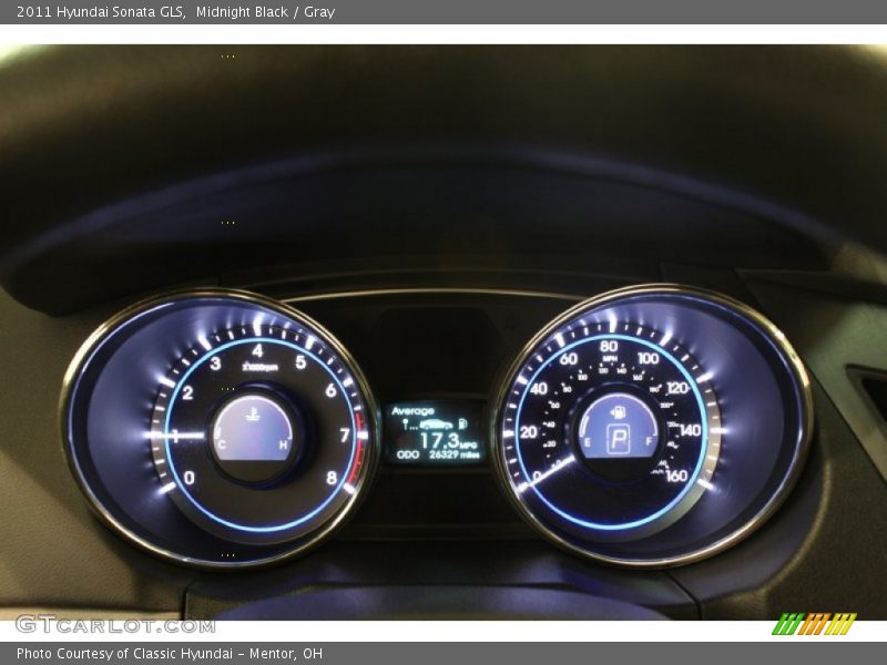 Midnight Black / Gray 2011 Hyundai Sonata GLS