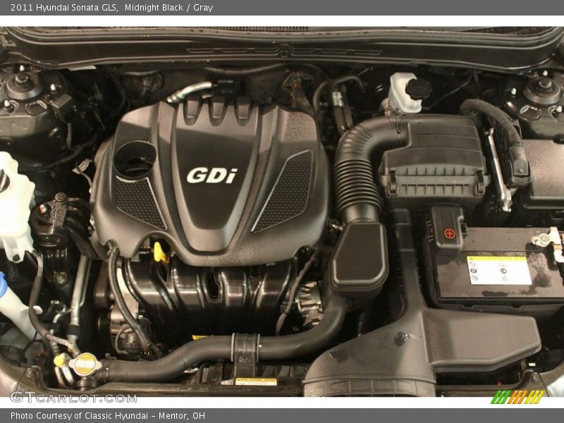 Midnight Black / Gray 2011 Hyundai Sonata GLS
