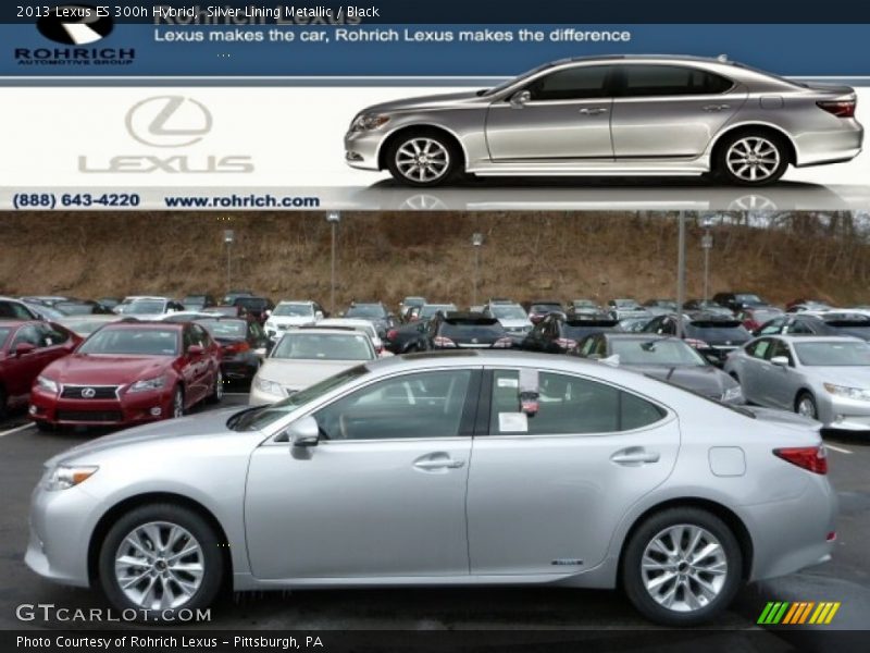 Silver Lining Metallic / Black 2013 Lexus ES 300h Hybrid