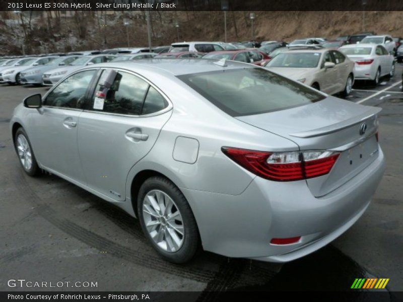 Silver Lining Metallic / Black 2013 Lexus ES 300h Hybrid