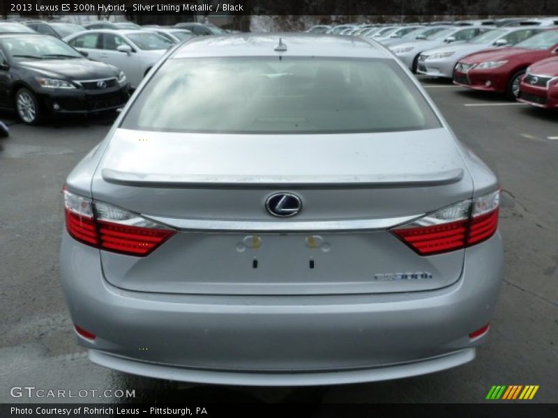 Silver Lining Metallic / Black 2013 Lexus ES 300h Hybrid