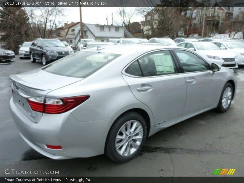 Silver Lining Metallic / Black 2013 Lexus ES 300h Hybrid