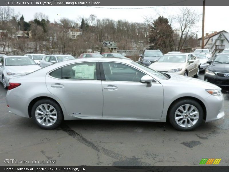 Silver Lining Metallic / Black 2013 Lexus ES 300h Hybrid