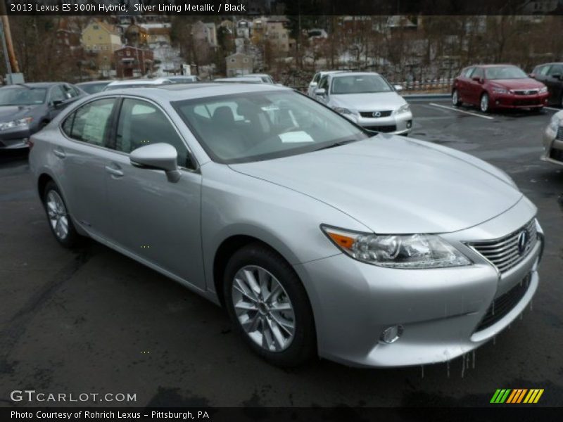 Silver Lining Metallic / Black 2013 Lexus ES 300h Hybrid