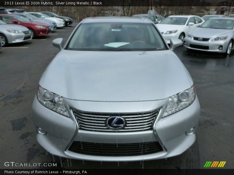 Silver Lining Metallic / Black 2013 Lexus ES 300h Hybrid