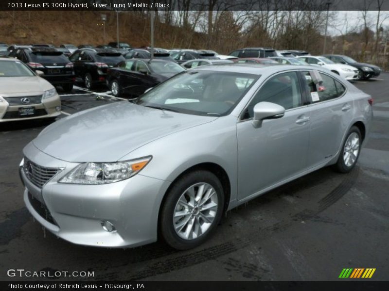 Silver Lining Metallic / Black 2013 Lexus ES 300h Hybrid