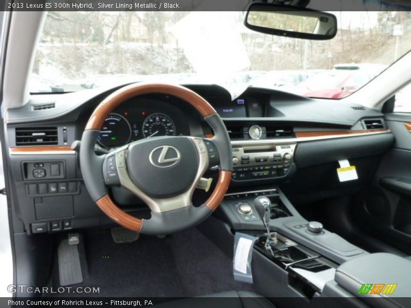 Silver Lining Metallic / Black 2013 Lexus ES 300h Hybrid