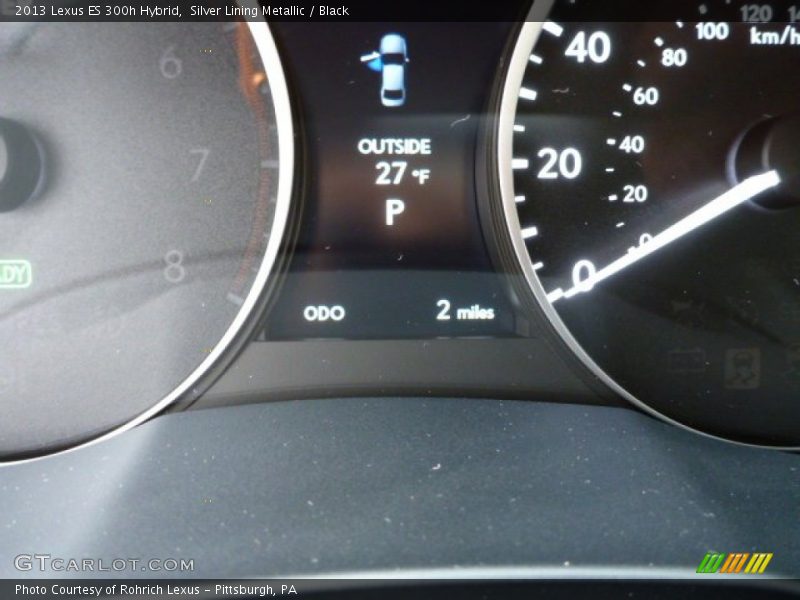 Silver Lining Metallic / Black 2013 Lexus ES 300h Hybrid