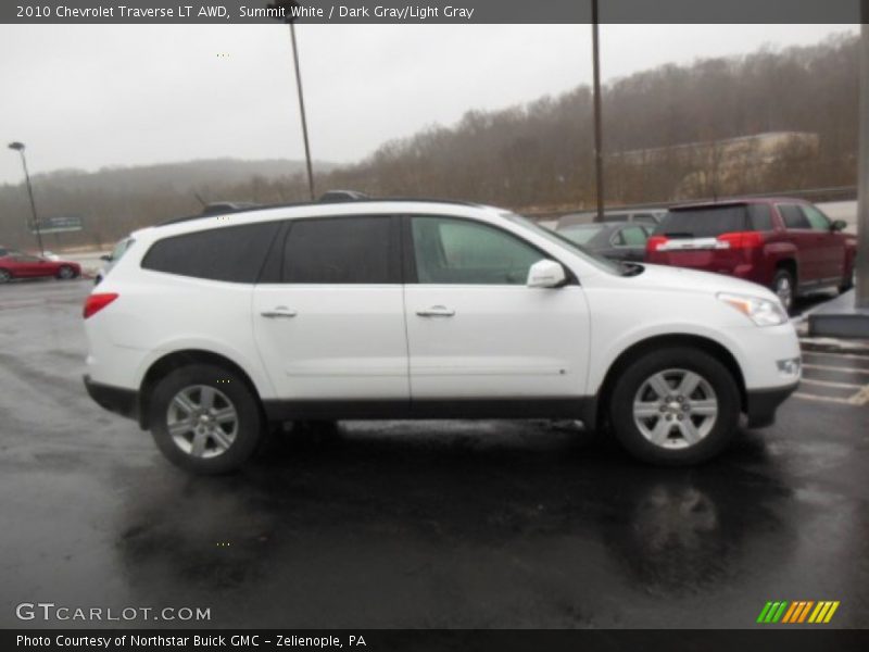 Summit White / Dark Gray/Light Gray 2010 Chevrolet Traverse LT AWD