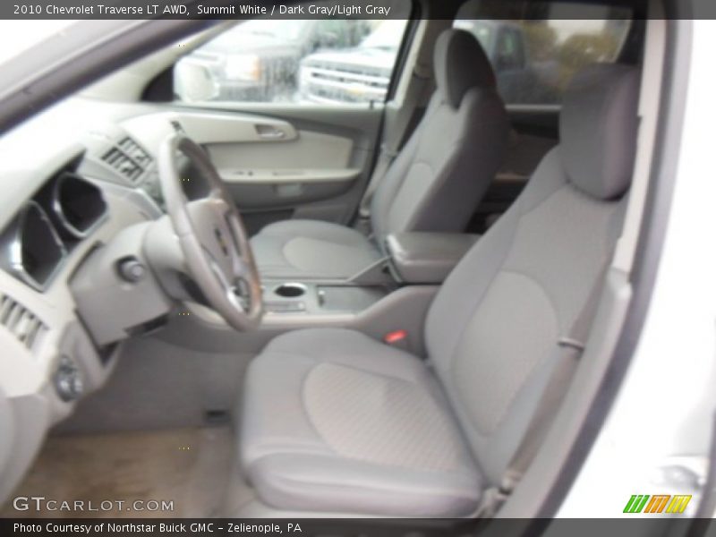 Summit White / Dark Gray/Light Gray 2010 Chevrolet Traverse LT AWD