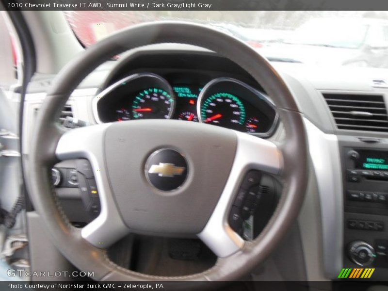 Summit White / Dark Gray/Light Gray 2010 Chevrolet Traverse LT AWD