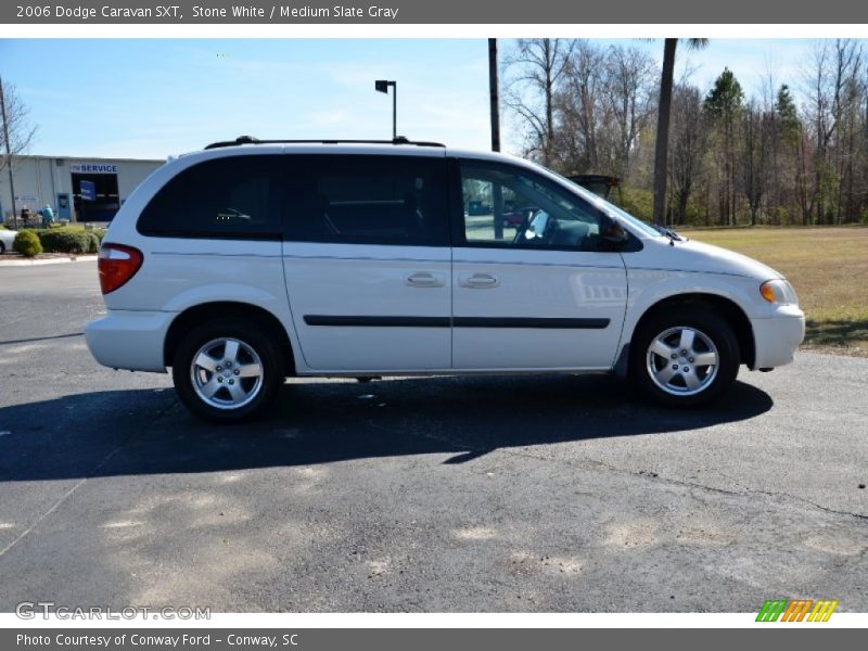 Stone White / Medium Slate Gray 2006 Dodge Caravan SXT