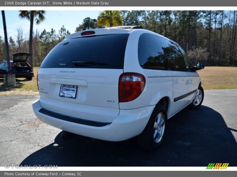 Stone White / Medium Slate Gray 2006 Dodge Caravan SXT