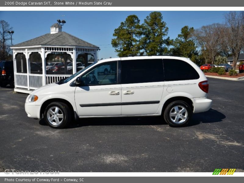 Stone White / Medium Slate Gray 2006 Dodge Caravan SXT