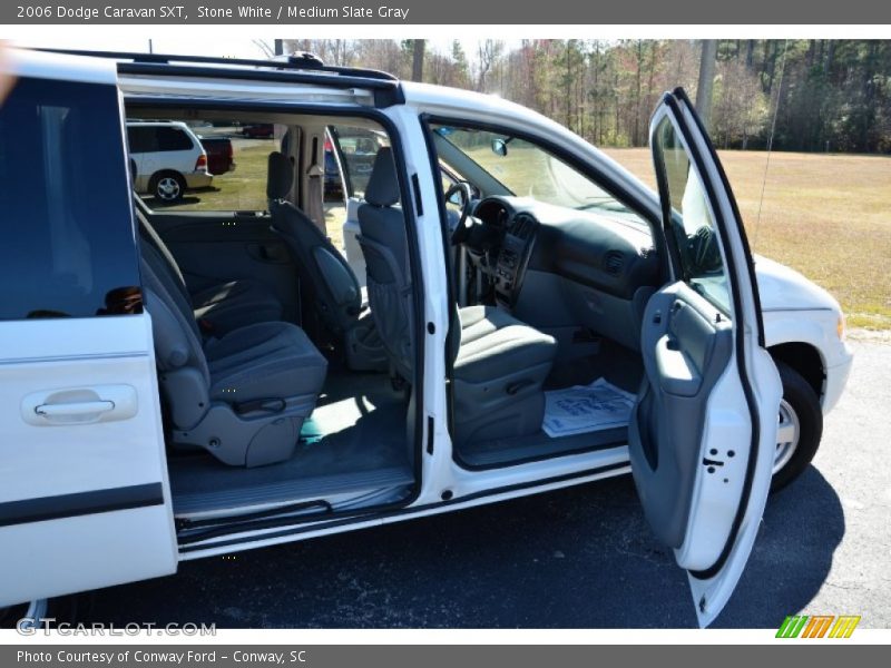 Stone White / Medium Slate Gray 2006 Dodge Caravan SXT