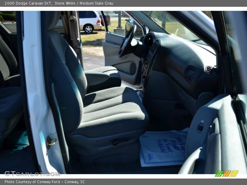 Stone White / Medium Slate Gray 2006 Dodge Caravan SXT