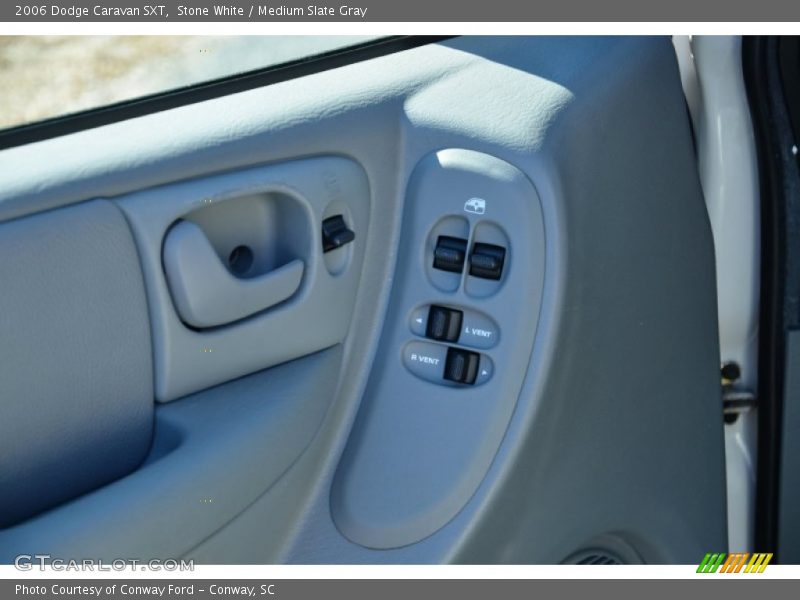Stone White / Medium Slate Gray 2006 Dodge Caravan SXT