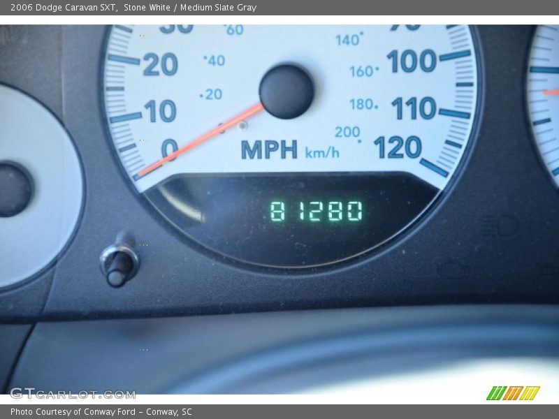 Stone White / Medium Slate Gray 2006 Dodge Caravan SXT