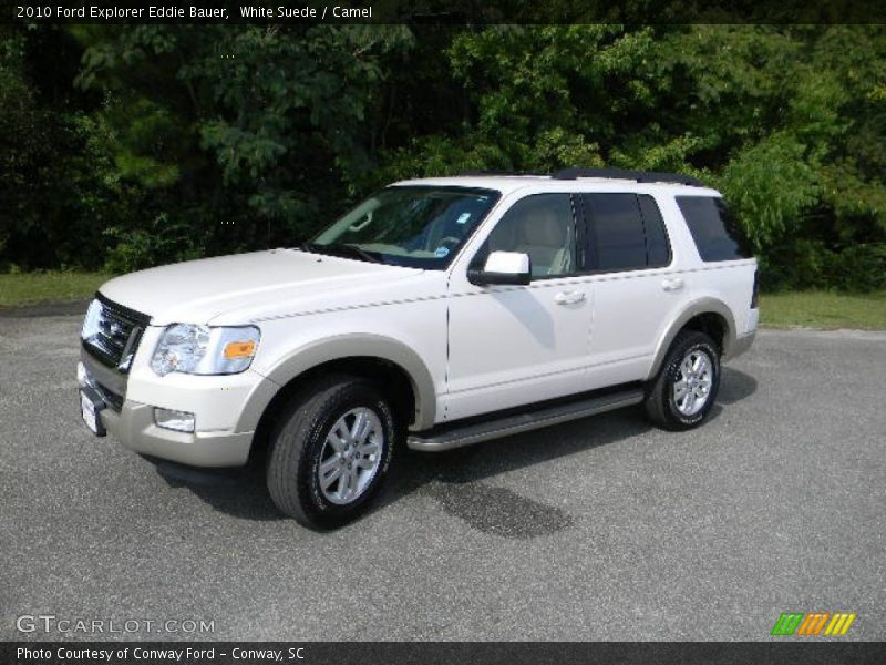 White Suede / Camel 2010 Ford Explorer Eddie Bauer