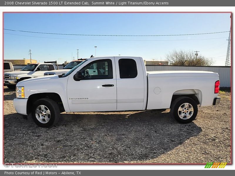 Summit White / Light Titanium/Ebony Accents 2008 Chevrolet Silverado 1500 LT Extended Cab