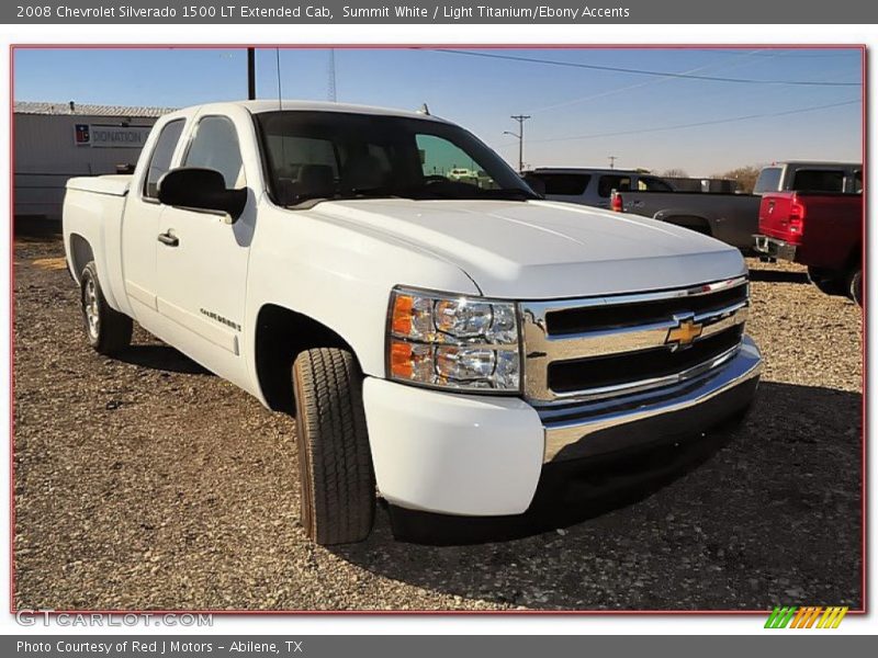 Summit White / Light Titanium/Ebony Accents 2008 Chevrolet Silverado 1500 LT Extended Cab