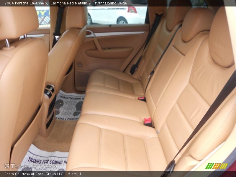 Rear Seat of 2004 Cayenne S