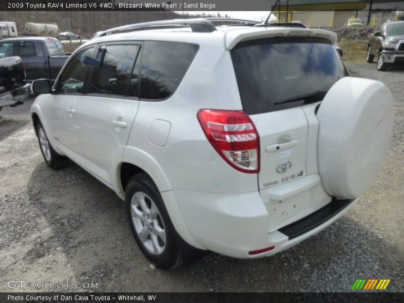 Blizzard White Pearl / Sand Beige 2009 Toyota RAV4 Limited V6 4WD