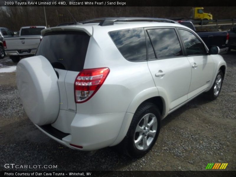 Blizzard White Pearl / Sand Beige 2009 Toyota RAV4 Limited V6 4WD