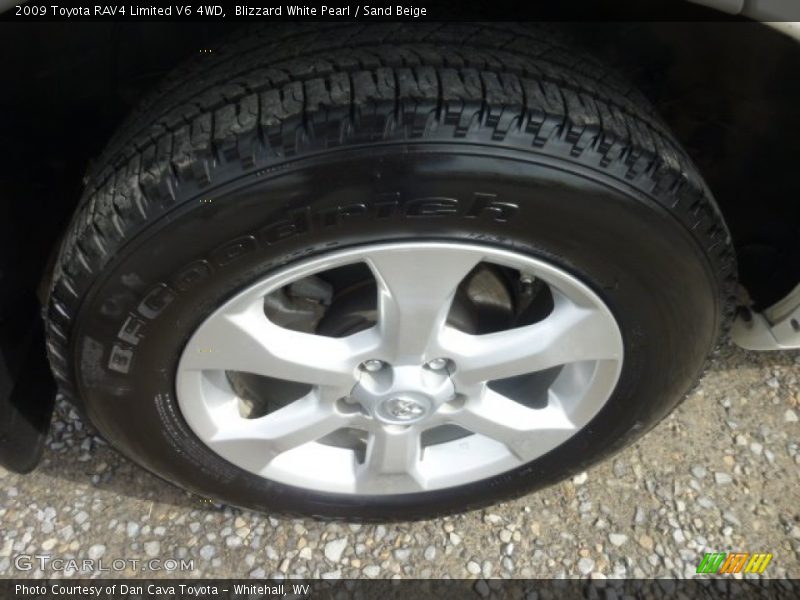 Blizzard White Pearl / Sand Beige 2009 Toyota RAV4 Limited V6 4WD