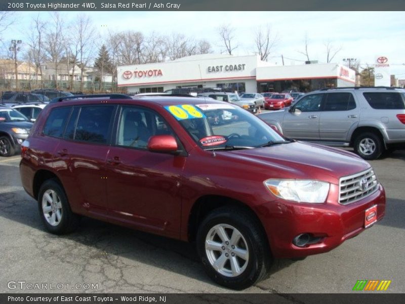 Salsa Red Pearl / Ash Gray 2008 Toyota Highlander 4WD