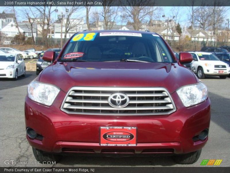 Salsa Red Pearl / Ash Gray 2008 Toyota Highlander 4WD