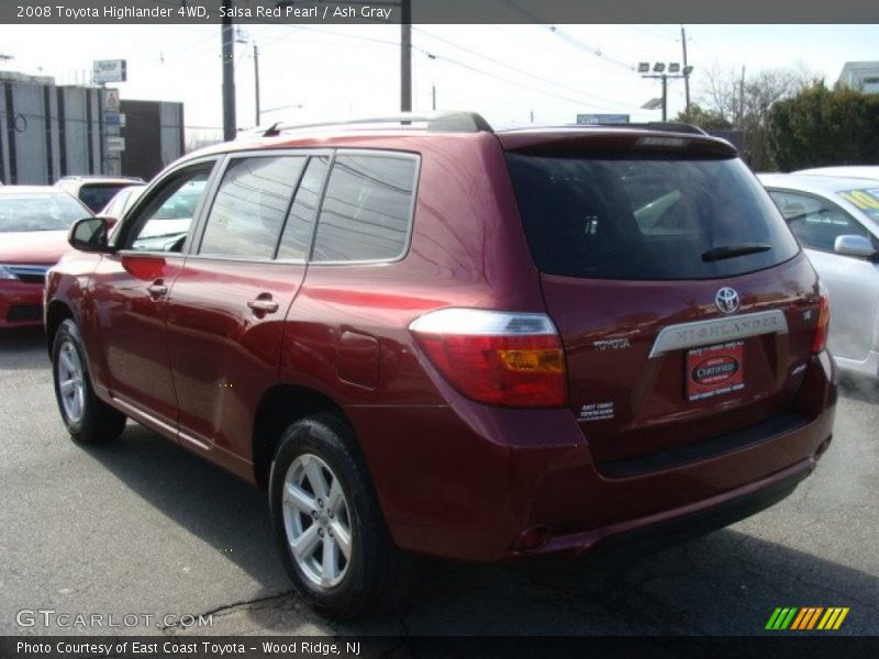 Salsa Red Pearl / Ash Gray 2008 Toyota Highlander 4WD