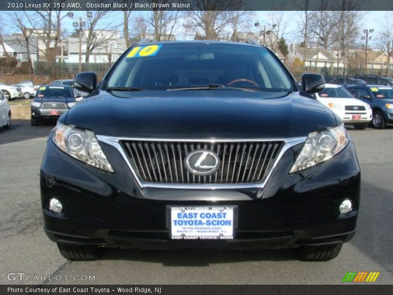 Obsidian Black / Black/Brown Walnut 2010 Lexus RX 350 AWD