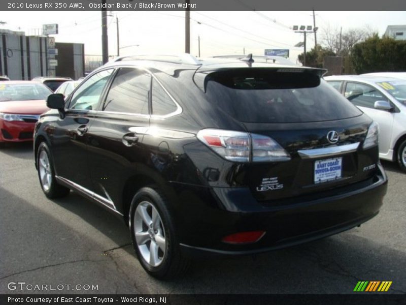 Obsidian Black / Black/Brown Walnut 2010 Lexus RX 350 AWD