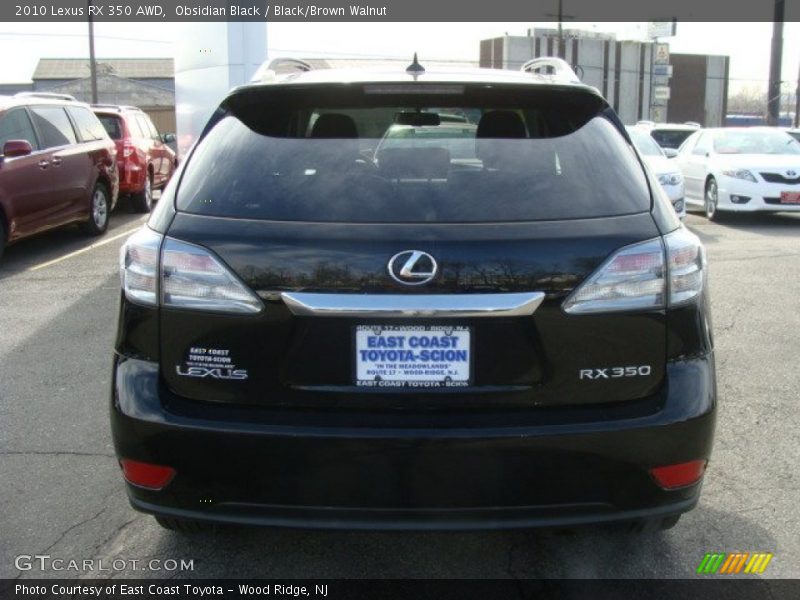 Obsidian Black / Black/Brown Walnut 2010 Lexus RX 350 AWD