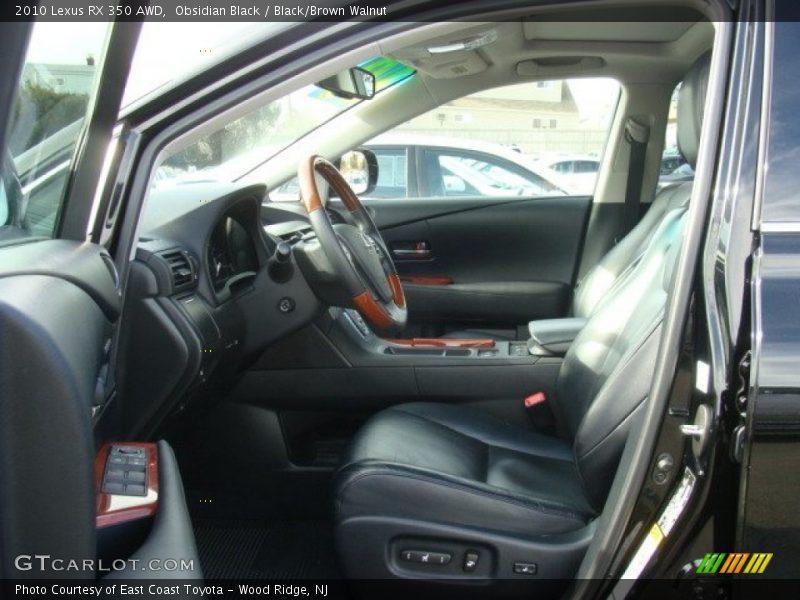 Obsidian Black / Black/Brown Walnut 2010 Lexus RX 350 AWD
