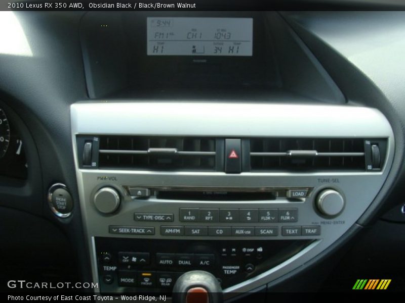 Obsidian Black / Black/Brown Walnut 2010 Lexus RX 350 AWD